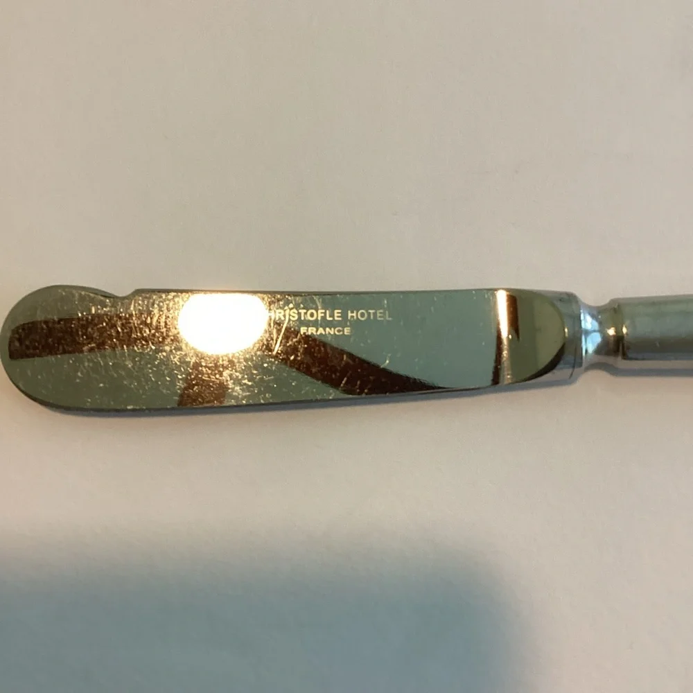 Christofle Hotel Knife Spreader Silverplated Set Of Five France Albi ?